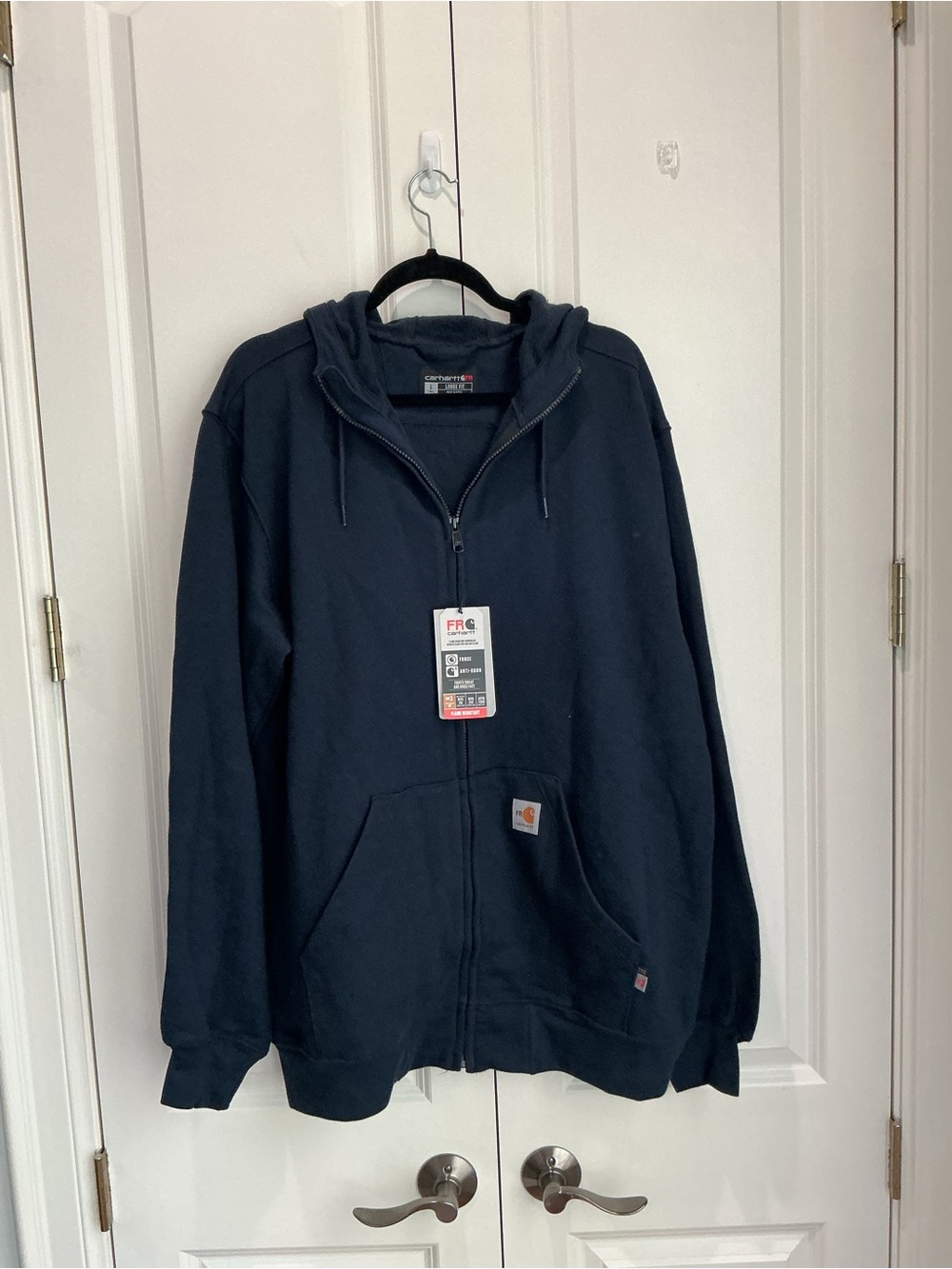 Carhartt Black FR Full-Zip Hoodie with Tag